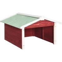 vidaXL Robotic Lawn Mower Garage 72X87X50cm Red And White Firwood
