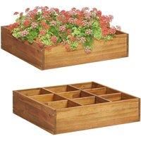Solid Acacia Wood Herb Garden Raised Bed Gardening Outdoor Flower Box vidaXL