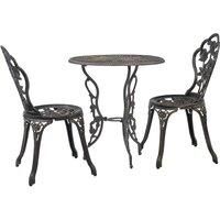 Bistro Bench Patio Outdoor Bench Cast Aluminium 100cm Multi Colours vidaXL