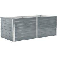 Vidaxl Raised Garden Bed 160x80x45cm Galvanised Steel Grey