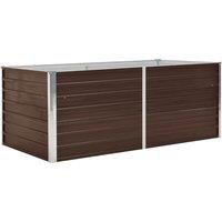 vidaXL Planter 160 x 80 x 45 cm Galvanised Steel Brown