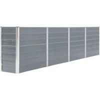 Vidaxl Raised Garden Bed 320x40x77cm Galvanised Steel Grey