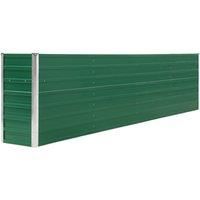 Vidaxl Raised Garden Bed 320x40x77cm Galvanised Steel Green