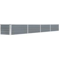 Vidaxl Garden Raised Bed Galvanised Steel 320X40X45 cm - Grey