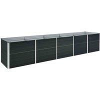vidaXL Large Garden Raised Bed, Heavy-Duty Galvanised Steel Construction, Weather-Resistant Outdoor Planter Box, Anthracite - Perfect for Planting Vegetables, Herbs and Flowers, Easy to Assemble -...