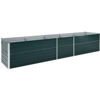 Vidaxl Garden Raised Bed Galvanised Steel 400x80x77cm Green
