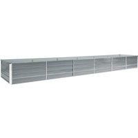 Vidaxl Garden Raised Bed Galvanised Steel 480x80x45cm Grey