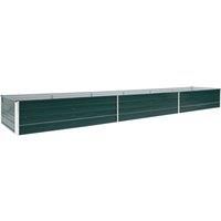 Vidaxl Garden Raised Bed Galvanised Steel 480x80x45cm Green
