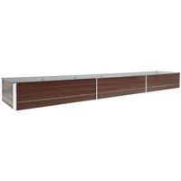 vidaXL Garden Raised Bed Galvanised Steel 480x80x45cm Brown