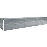 Vidaxl Garden Raised Bed Galvanised Steel 480x80x77cm Grey