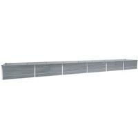 Vidaxl Garden Raised Bed Galvanised Steel 600x80x45cm Grey