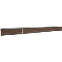 vidaXL Garden Raised Bed Galvanised Steel 600x80x45cm Brown