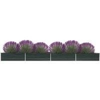 vidaXL Garden Raised Bed Galvanised Steel 600x80x45cm Anthracite
