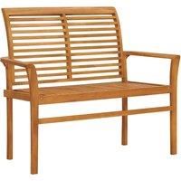 Solid Teak Wood Garden Bench 112cm Outdoor Park Patio Chair Seating vidaXL