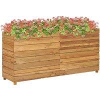 vidaXL Raised Bed 150x40x72 cm Solid Wood Teak and Steel