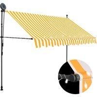 Vidaxl Manual Retractable Awning With LED 300 cm White And Orange
