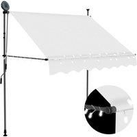 vidaXL Manual Retractable Awning with LED 100 cm Cream