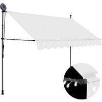Vidaxl Manual Retractable Awning With LED 250 cm Cream