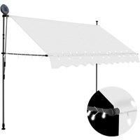Vidaxl Manual Retractable Awning With LED 300 cm Cream