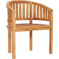 Banana Chairs Outdoor Seating Balcony Garden Chair Solid Teak Wood vidaXL