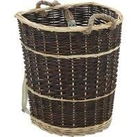 vidaXL Firewood Backpack With Carrying Belts 44.5x37x50 cm Natural Willow, Brown