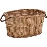 Firewood Basket with Carrying Handles 58x42x29cm Natural Willow vidaXL