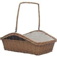 Firewood Basket with Handle Willow 61.5x46.5x58cm Brown Storage Holder vidaXL