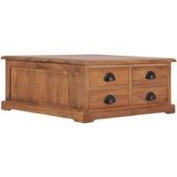 Solid Teak Wood Coffee Table 68cm Couch Computer Tea Desk Living Room vidaXL