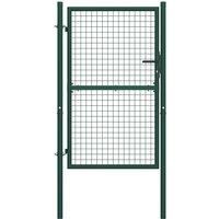 vidaXL Fence Gate Steel 100X150cm Green