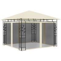 Vidaxl Gazebo With Mosquito Net 3X3X2.73 M Cream 180 G/M