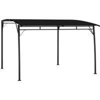vidaXL Garden Sunshade Awning - Anthracite - 3x3x2.55m - Durable Powder-Coating Steel Frame with 100% Polyester Sunroof - Easy Assembly - For Outdoor Parties, Courtyards