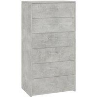 Sideboard with 6 Drawers Cabinet Cupboard Highboard Engineered Wood vidaXL