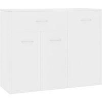 vidaXL Minimalist Sideboard - Durable Engineered Wood Construction, Ample Storage Space, Ideal for Living Room, Bedroom, Hallway - White