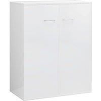 vidaXL High Gloss White Sideboard - Minimalist Design, Ample Storage Cabinet, Versatile Home Furniture, Ideal for Living Room, Bedroom, Office