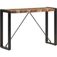 vidaXL Console Table, Industrial Style, Solid Reclaimed Wood with Alluring & Unique Vintage Design, Convenient Side Table with Robust Steel Legs