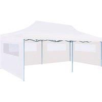 Vidaxl Folding Pop-up Partytent With Sidewalls 3x6 M Steel White