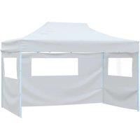 Vidaxl Professional Folding Party Tent With 3 Sidewalls 3x4 M Steel White