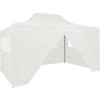 Vidaxl Professional Folding Party Tent With 4 Sidewalls 3x4 M Steel White