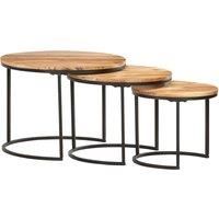 Nesting Tables Couch Table Tea Desk Accent Table Solid Acacia Wood vidaXL