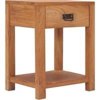 Solid Teak Wood Bedside Cabinet 35x35x50cm Side Bed Table Nightstand vidaXL