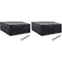 vidaXL Garden Furniture Covers 2 pcs 10 Eyelets 260x260x90 cm