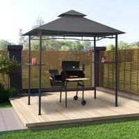 BBQ Gazebo 240x150x255cm Anthracite Steel Barbecue Party Canopy Tent vidaXL