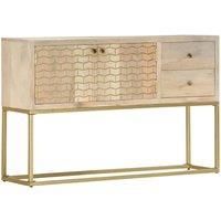 vidaXL Sideboard Gold 120x30x75 cm Solid Mango Wood