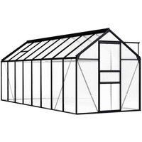 vidaXL Greenhouse Anthracite Aluminium 9.31 m2