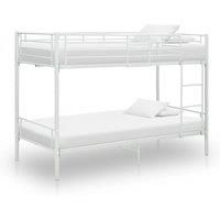 vidaXL Bunk Bed without Mattress White Metal 90x200cm