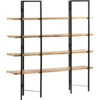 vidaXL 4-Tier Bookcase 160x35x160 cm Solid Mango Wood