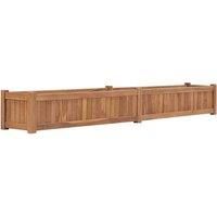 vidaXL Solid Teak Wood Raised Bed 200x30cm Outdoor Garden Flower Plant Pots