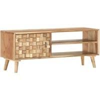 vidaXL Tv Cabinet 100x35x40 cm Solid Acacia Wood, Brown