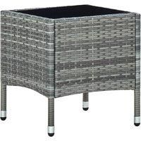 Garden Table 40x40x45 cm Poly Rattan Outdoor Furniture Multi Colours vidaXL