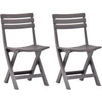 Folding Garden Chairs Outdoor Bistro Chair Patio Dining Chair Plastic vidaXL